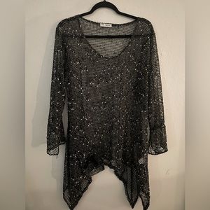 Magna Sheer long sleeve Coverlet Sweater